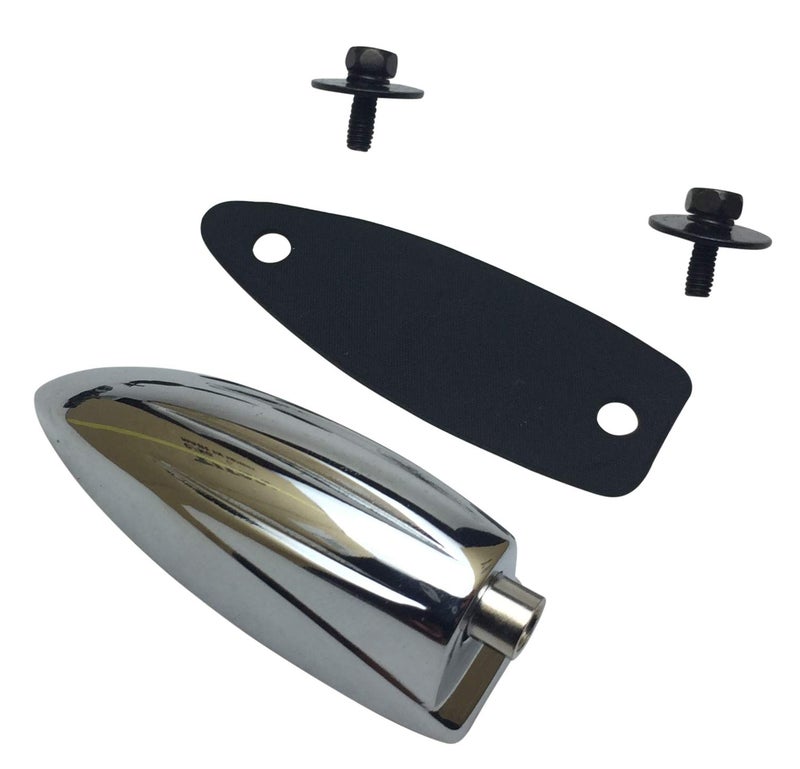 ROSS Drumheads لوجات طبل سنير وتوم أحادية النهاية من ريوس - عبوة 10 كروم مع حشوات وبراغي تثبيت - Image 1